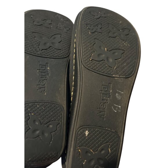 Alegria Paloma Metallic Leather Striped Mary Jane Shoes Size 10.5-11 - Picture 7 of 8